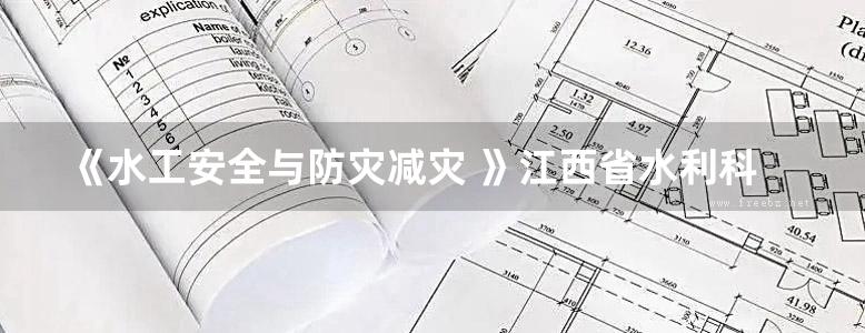 《水工安全与防灾减灾 》江西省水利科学研究院 著 2014年版